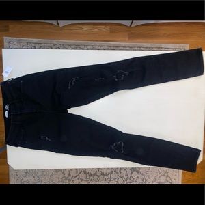 Old navy women’s black distressed jeans